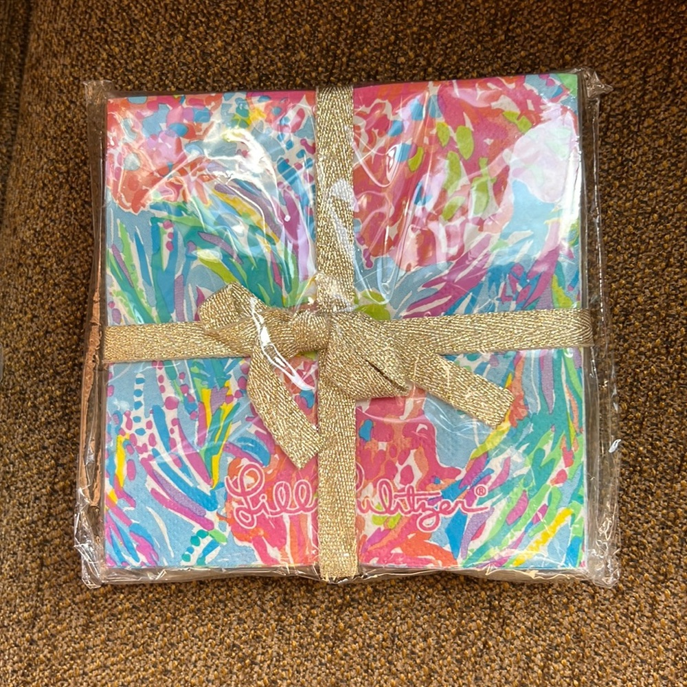 COPY - Lilly Pulitzer Cocktail Napkins, Fan Sea Pants